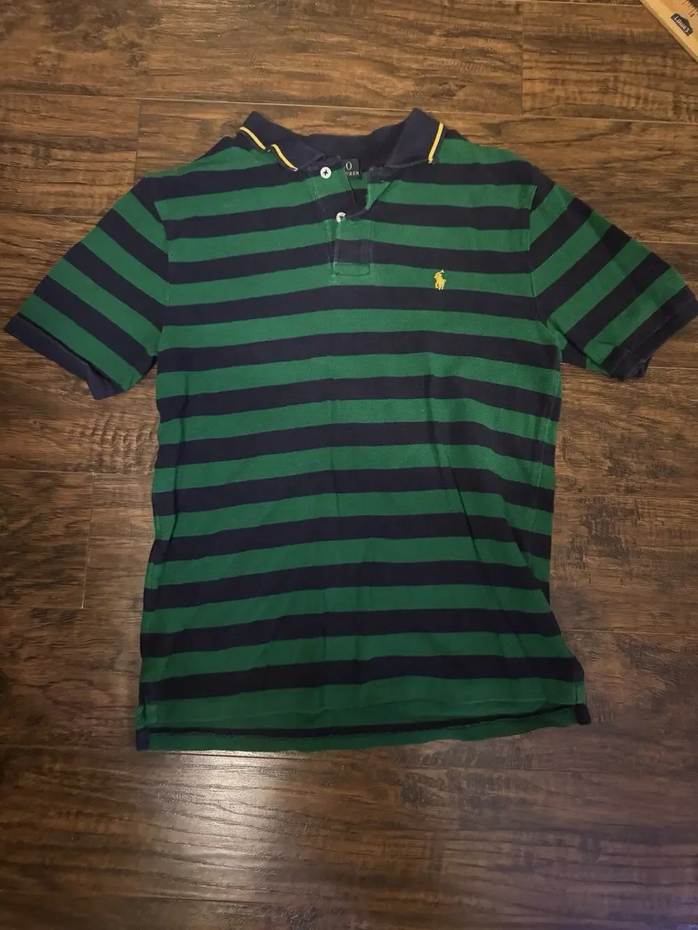 Polo Ralph Lauren Boy's Polo Multicolor Short Sleeve Shirt-size L (14-16)